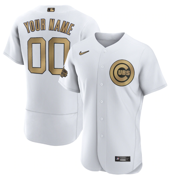 Men's Chicago Cubs Active Player Custom 2022 All-Star White Flex Base Stitched MLB Jersey
